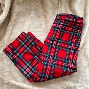 Janie and Jack Red Plaid Kids Formal Bottoms